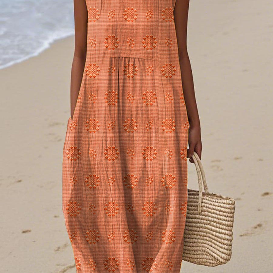 Bianca | Rochie Lungă Imprimată cu Acoperire pentru Abdomen