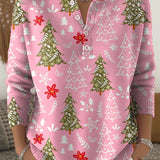 Edith | Pulover de Crăciun cu Nasturi