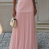 Molly | Rochie lungă plisată