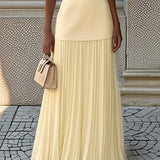 Molly | Rochie lungă plisată