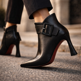 ALINA | Botine Signature cu Toc & Cataramă Oversize