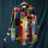 Mirella – Cămașă din in cu imprimeu