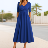 Mona | Rochie Maxi care Accentuează Figura cu Buzunare