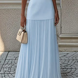 Molly | Rochie lungă plisată