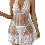 Amy™ | Rochie Babydoll cu Bretele din Dantelă și Funda