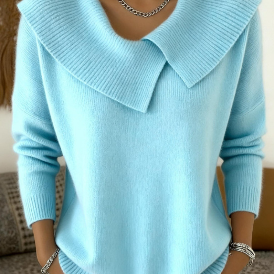 Lucia | Pulover Călduros cu Guler Moale