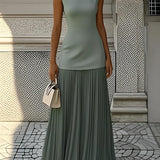 Molly | Rochie lungă plisată