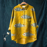 Gabriella – Cămașă din in cu imprimeu