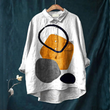 Serena – Cămașă din in cu imprimeu