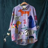 Ginevra – Cămașă din in cu imprimeu