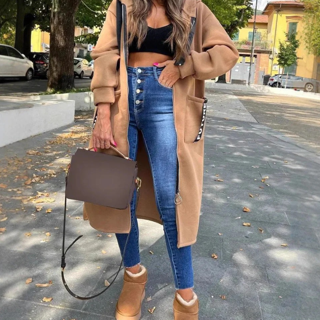 Marina – Hanorac lung cu glugă