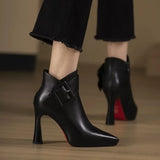 ALINA | Botine Signature cu Toc & Cataramă Oversize