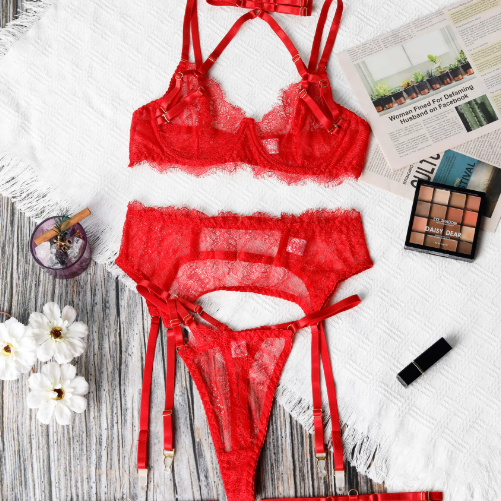 Ariana™ | Set de lenjerie din dantelă Midnight Elegant