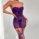 Megan™ | Babydoll din Satin cu Detalii din Dantelă