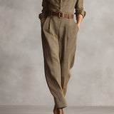 Celia | Salopetă cu Carouri și Detalii Sofisticate