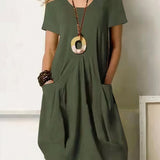 Isabelle | Rochie Casual din Bumbac cu Buzunare