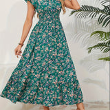 Mia | Rochie Florală cu Fante