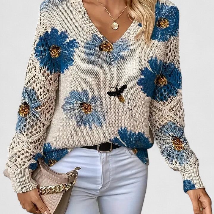 Nia | Pulover Floral Elegant