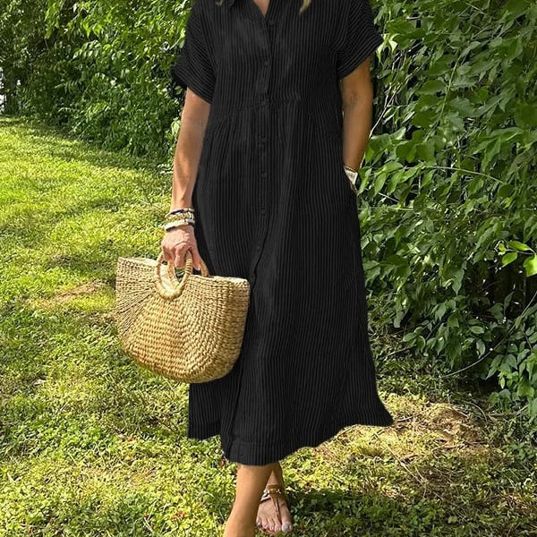 Mia | Rochie Elegantă cu Dungi