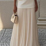 Molly | Rochie lungă plisată