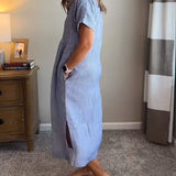 Mia | Rochie Elegantă cu Dungi