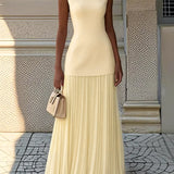 Molly | Rochie lungă plisată