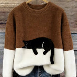 Luna | Hanorac pentru femei cu imprimeu cu pisică