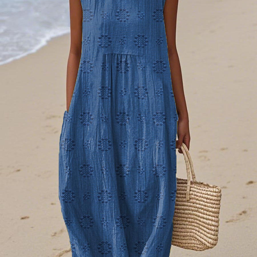 Bianca | Rochie Lungă Imprimată cu Acoperire pentru Abdomen