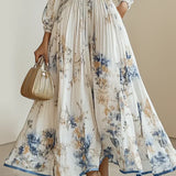 Bristol | Rochie Maxi Boho cu Patches Florale