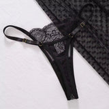 Léna™ | Set Lenjerie Inimă din Plasă