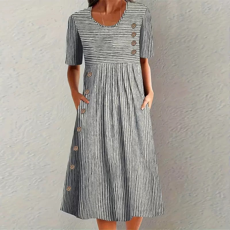 Elsa | Rochie de Vară în Dungi