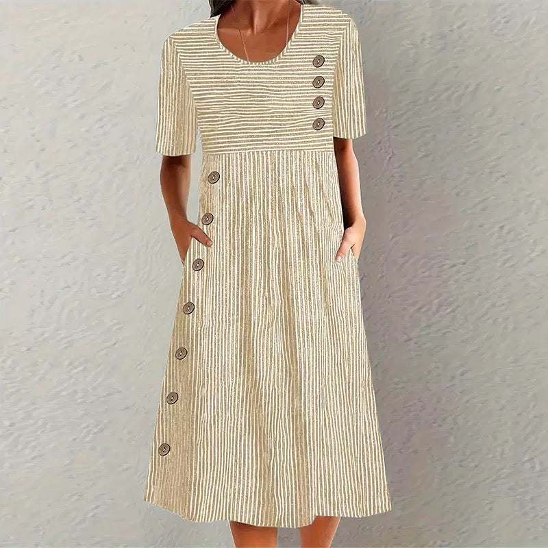 Elsa | Rochie de Vară în Dungi