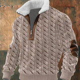 CASIAN™ | PULOVR CU ZIP ȘI GULER CĂPTUȘIT