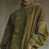 Gabriela | Rochie din ante cu guler înalt și franjuri