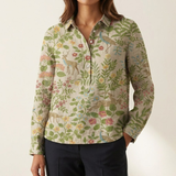 Elena – Cămașă din in cu imprimeu