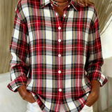 Mira – Bluză clasică cu carouri