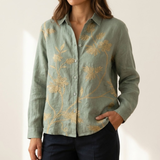 Gabriella – Cămașă din in cu imprimeu