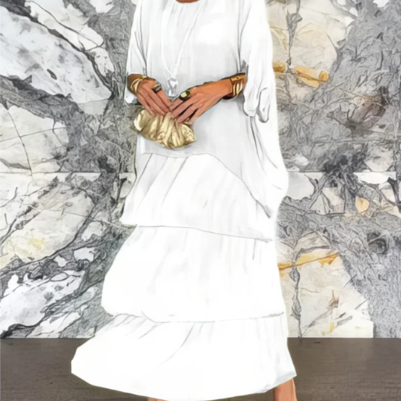 Caroline | Rochie Maxi Fluidă Elegantă