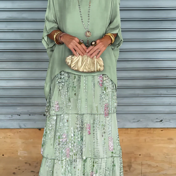 Caroline | Rochie Maxi Fluidă Elegantă