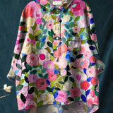 Tiziana – Cămașă din in cu imprimeu