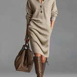 Britt | Rochie midi ribată, elegantă