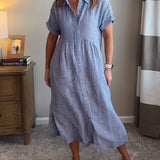 Mia | Rochie Elegantă cu Dungi