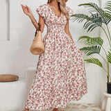 Mia | Rochie Florală cu Fante