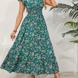 Mia | Rochie Florală cu Fante