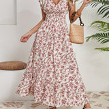 Mia | Rochie Florală cu Fante