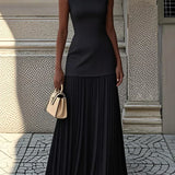 Molly | Rochie lungă plisată