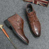 Parker | Pantofi din piele sintetică cu curea dublă monk strap