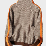 Clémence | Pulover cu guler înalt și dungi contrastante