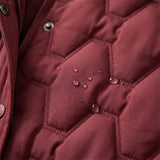 Florica | Palton lung cu puf și glugă